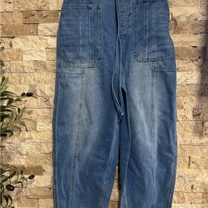 Blue Denim High-Waisted Jeans